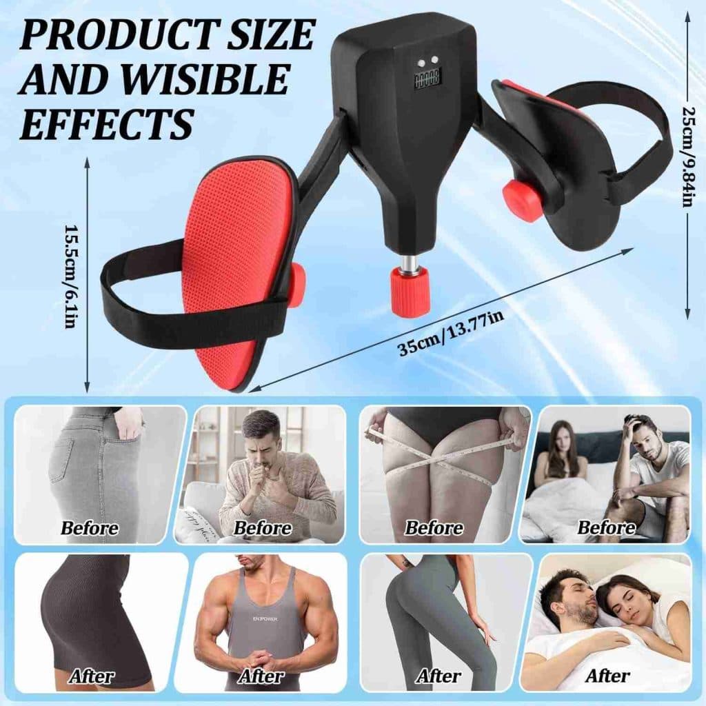 Kegel Exercise Pelvic Floor Exercise Devices 0-77 lbs, Thigh Trainer with Replaceable Handle Fit Pelvic and Thigh , Inner Thigh Exerciser Kegel Exerciser Pelvic Floor Muscle for Women & Men